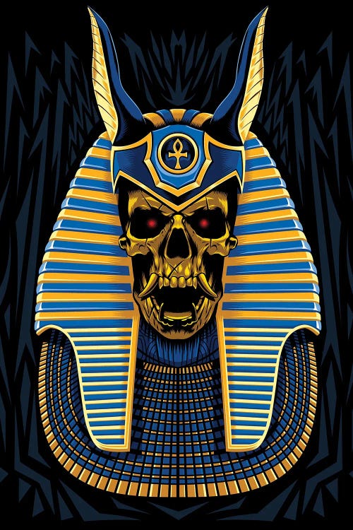 Golden Skull Egyptian Pharaoh