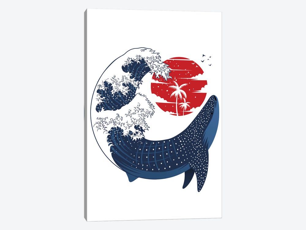 Great Japanese Wave Whale Shark by Alberto Perez 1-piece Art Print