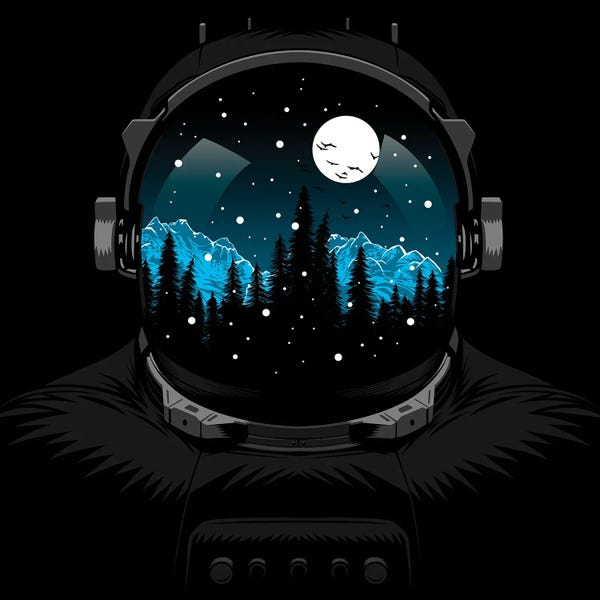 Alberto Perez: Snowing Asronaut by Alberto Perez