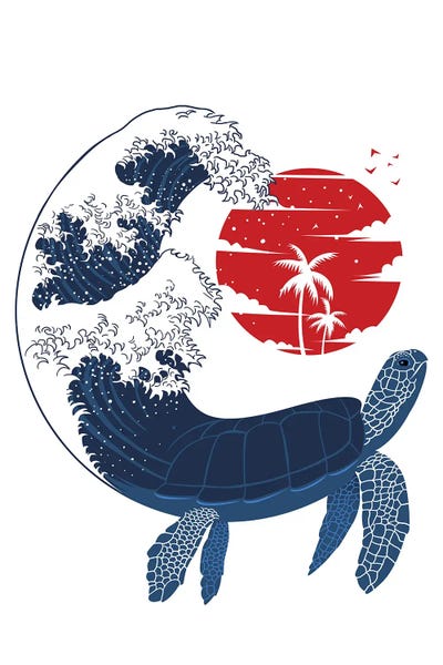 The Great Wave: Turtle wave by Alberto Perez