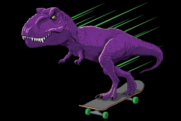 Prehistoric Animals: Bighead Rex by Alberto Perez