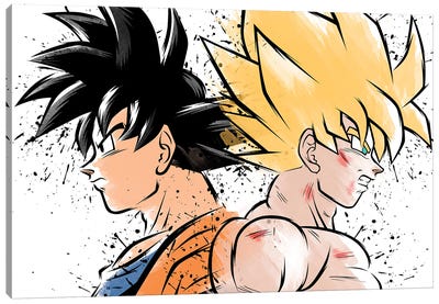 Super Transformation Canvas Art Print - Goku