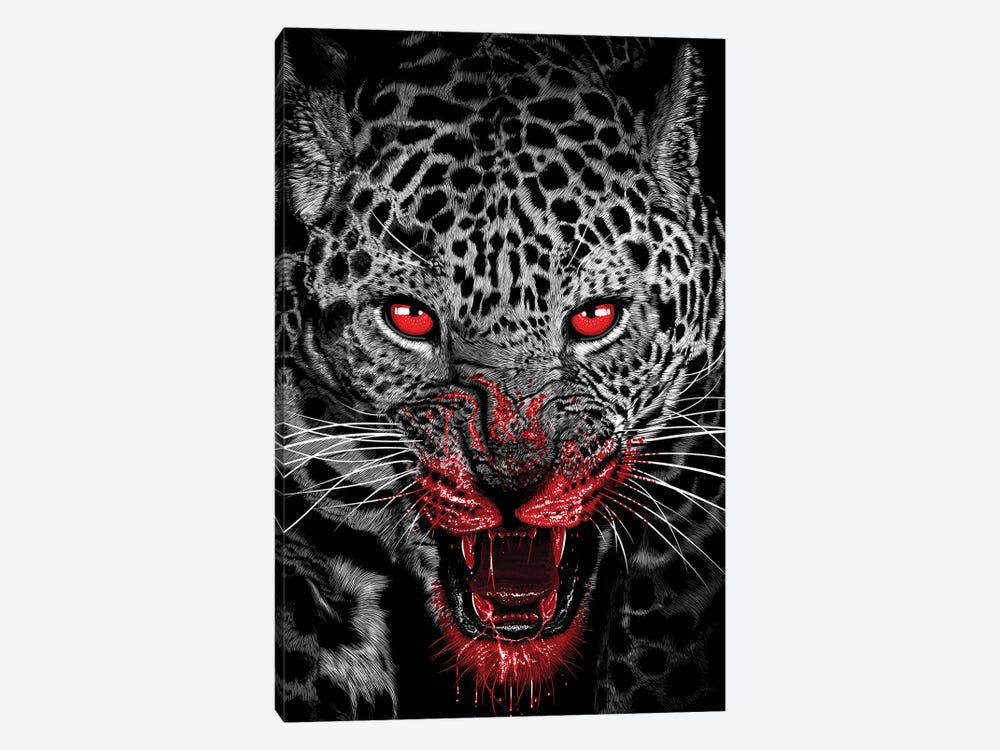 Predatory Leopard Full Of Blood by Alberto Perez 1-piece Art Print