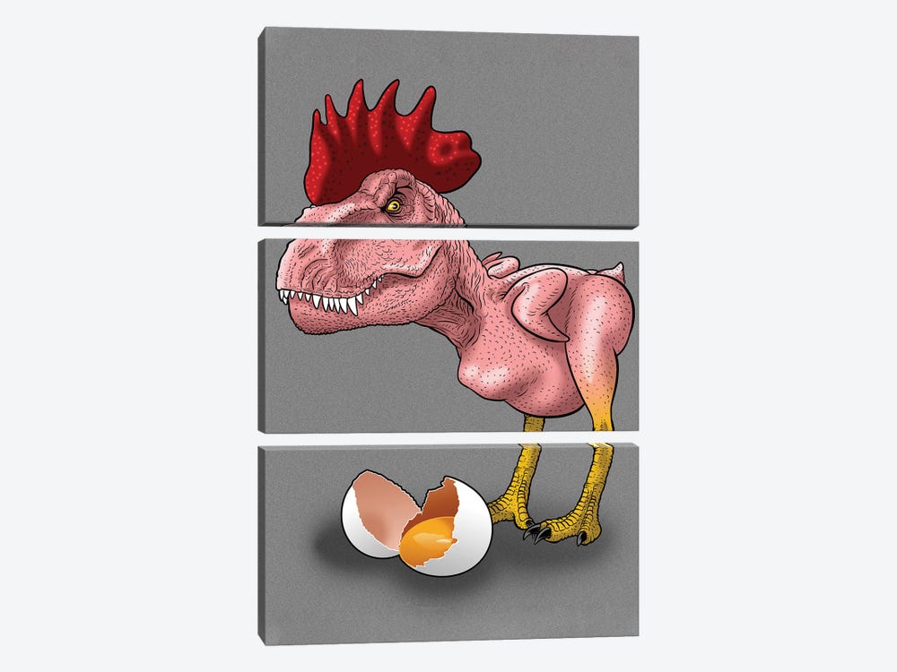 Rooster Rex by Alberto Perez 3-piece Canvas Wall Art