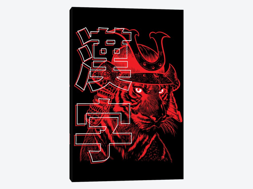 Samurai Tiger Kanji by Alberto Perez 1-piece Canvas Art Print