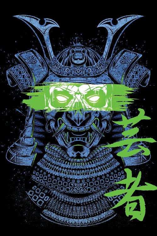 Crossed Out Samurai Warrior by Alberto Perez wall art