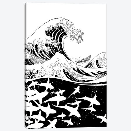 Wave Of Sharks Canvas Print #APZ642} by Alberto Perez Canvas Art Print