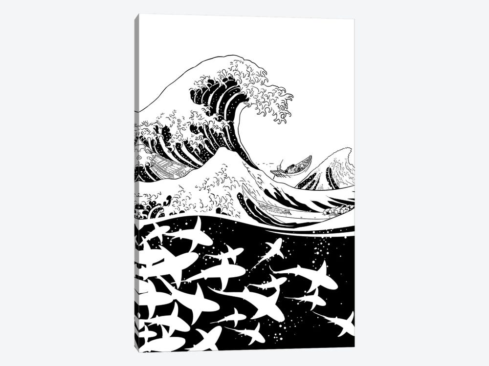 Wave Of Sharks by Alberto Perez 1-piece Canvas Print