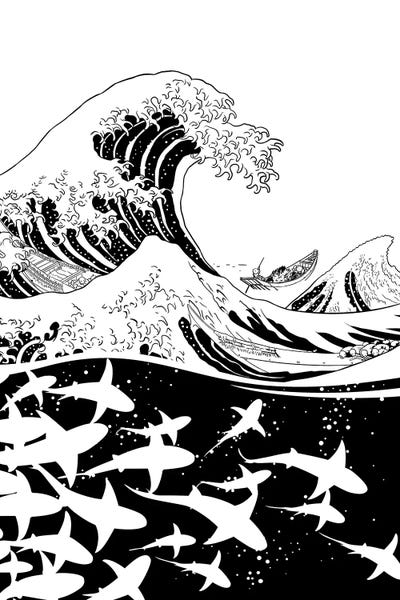 Sharks: Wave Of Sharks by Alberto Perez