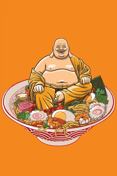 Alberto Perez: Fat Monk On Ramen by Alberto Perez