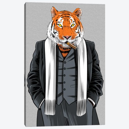 Gangster Tiger Canvas Print #APZ64} by Alberto Perez Canvas Print