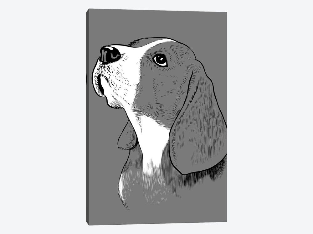 Adorable Beagle Dog by Alberto Perez 1-piece Art Print