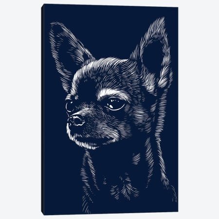Chihuahua Dog Face Canvas Print #APZ654} by Alberto Perez Art Print
