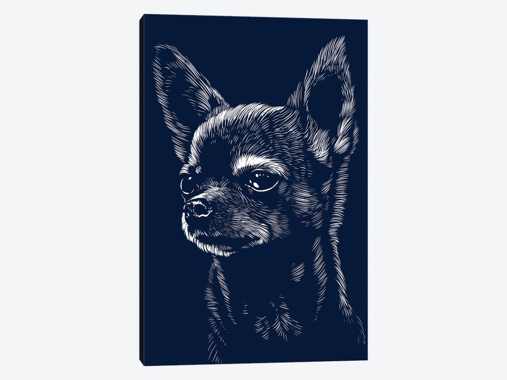 Chihuahua Dog Face by Alberto Perez 1-piece Canvas Art