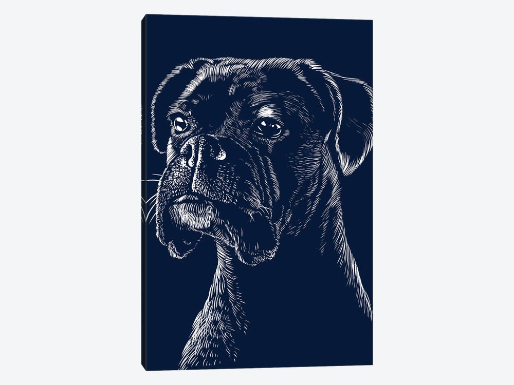 Boxer Dog Pet by Alberto Perez 1-piece Canvas Print