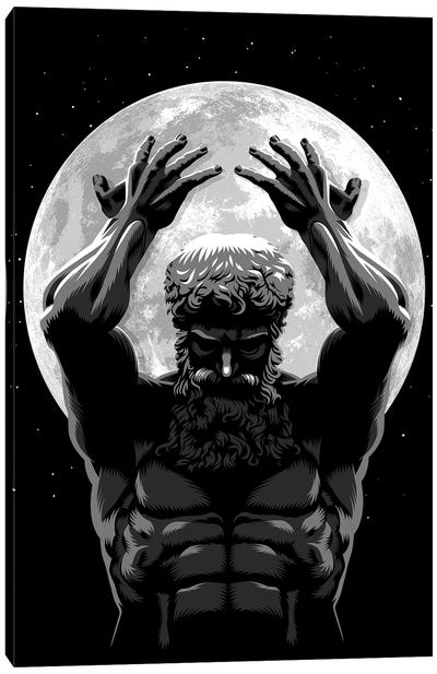 God Holding The Moon Canvas Art Print - Mythological Figures