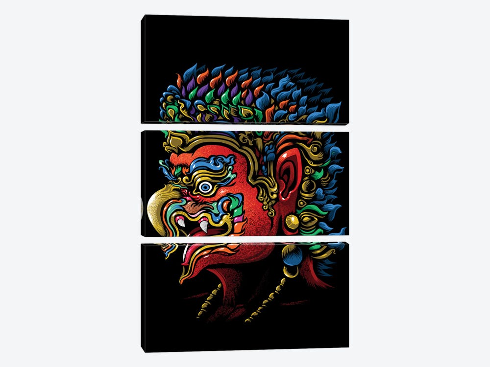 Thai God Garuda by Alberto Perez 3-piece Canvas Print