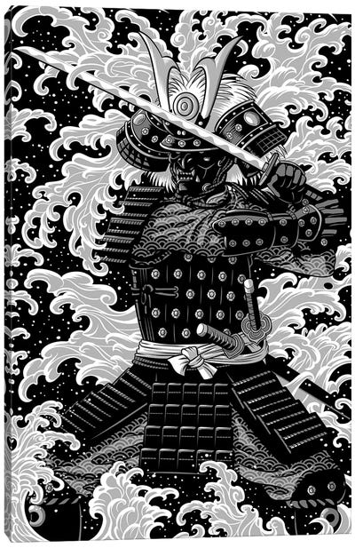 Yakuza Tattoo Samurai Canvas Art Print - Samurai Art