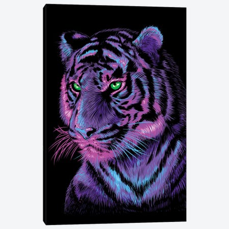 Lilac Tiger Canvas Print #APZ675} by Alberto Perez Canvas Art Print