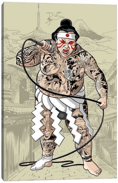 Yakuza Sumo Wrestler Singer Canvas Art Print - Alberto Perez