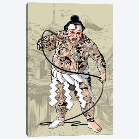 Yakuza Sumo Wrestler Singer Canvas Print #APZ678} by Alberto Perez Canvas Artwork