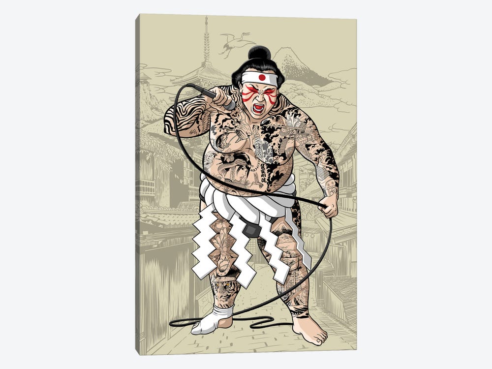 Yakuza Sumo Wrestler Singer by Alberto Perez 1-piece Canvas Art