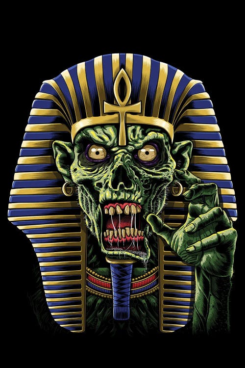 Zombie Egyptian Pharaoh Mummy by Alberto Perez wall art