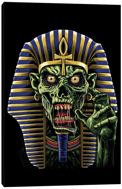 Zombie Egyptian Pharaoh Mummy Canvas Art Print - Zombie Art