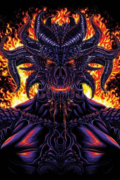 Demon From Hell by Alberto Perez multi panel art