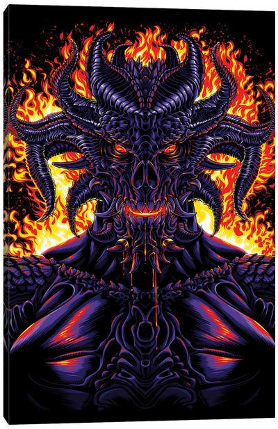 Demon From Hell Canvas Art Print - Alberto Perez