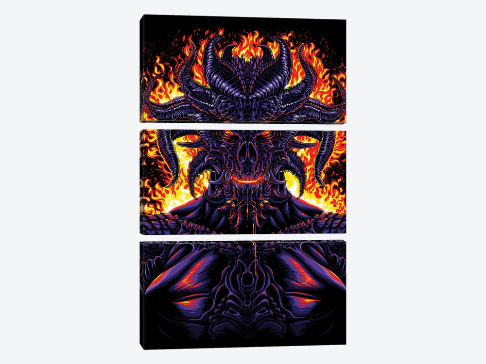 Demon From Hell by Alberto Perez 3-piece Canvas Artwork