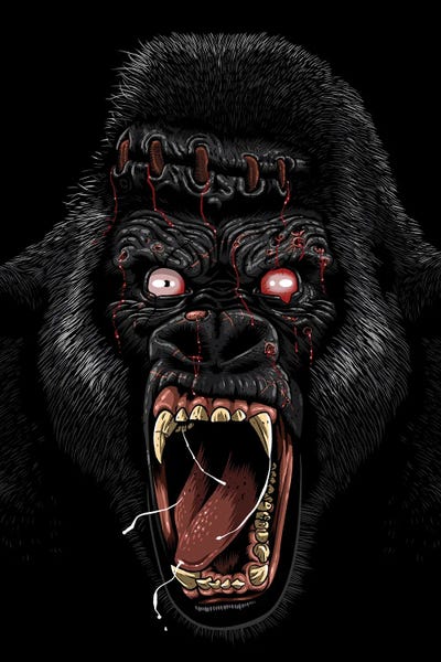 Alberto Perez: Zombie Gorilla by Alberto Perez