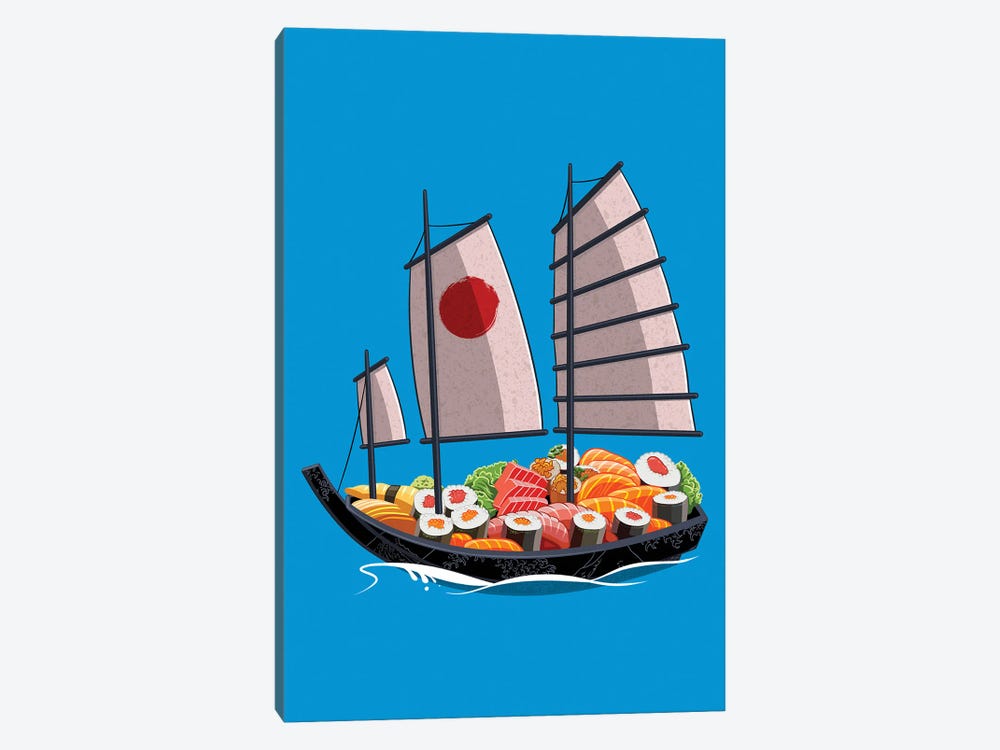 Japanese Sushi Boat by Alberto Perez 1-piece Canvas Art