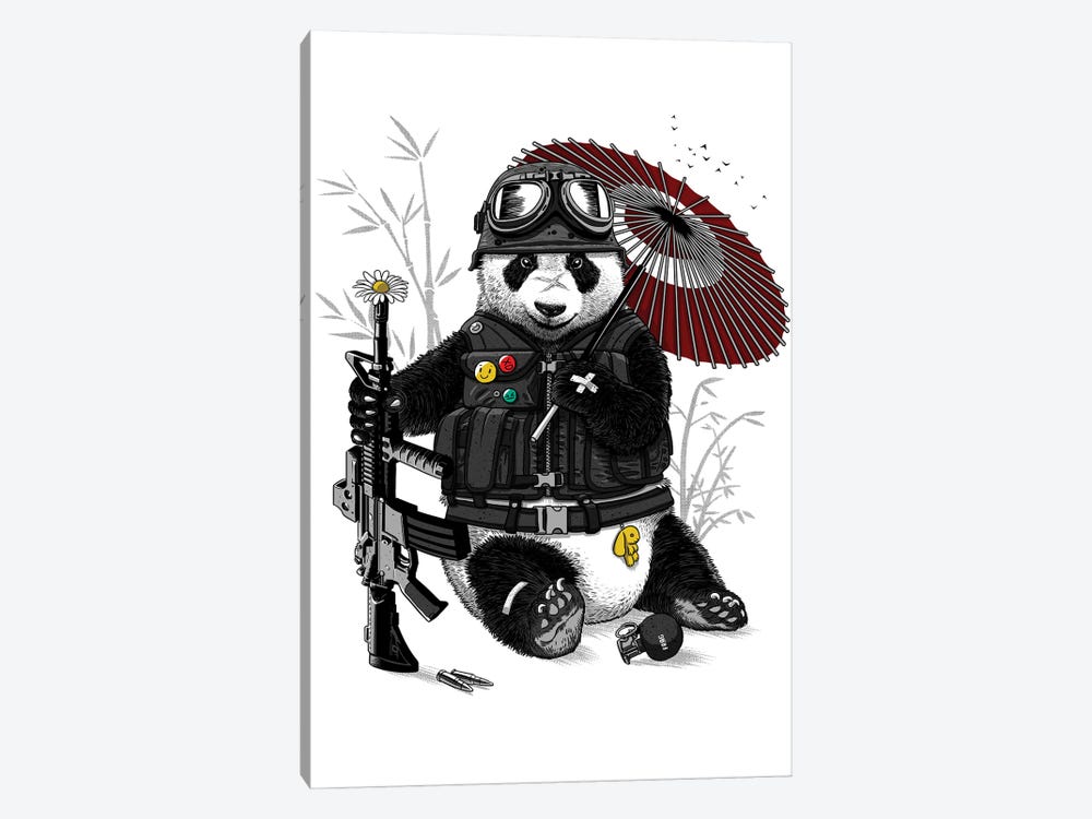 Military Panda by Alberto Perez 1-piece Canvas Print