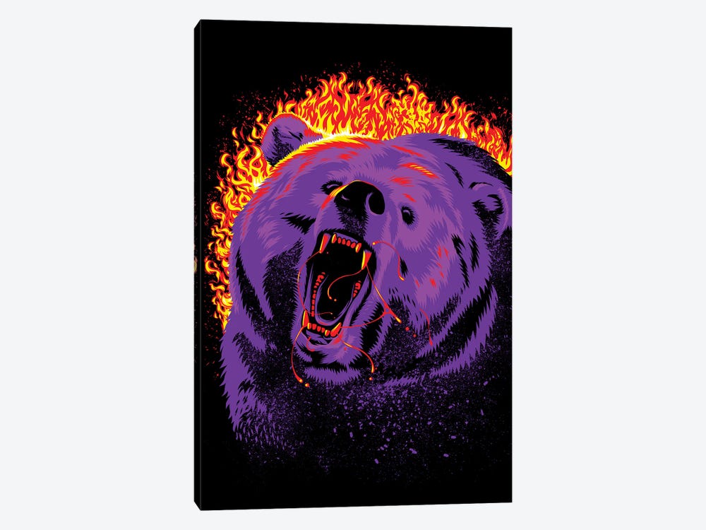 Fire Bear by Alberto Perez 1-piece Canvas Art Print