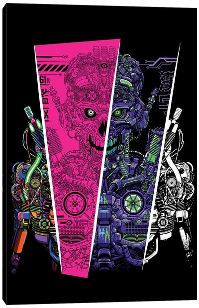 Robot Multiverse Canvas Art Print - Alberto Perez