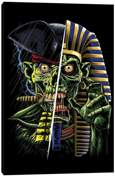 Egyptian Pirate Zombie Canvas Art Print - Alberto Perez