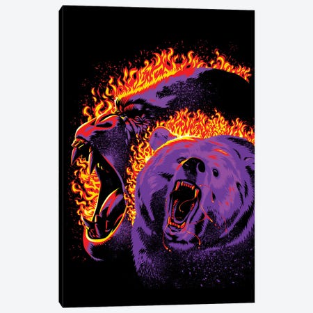 Gorilla And Bear From Hell Canvas Print #APZ697} by Alberto Perez Canvas Print