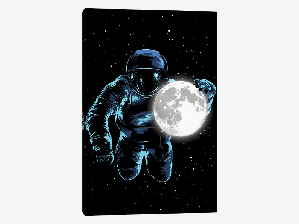 Astronaut Moon 1-piece Canvas Art