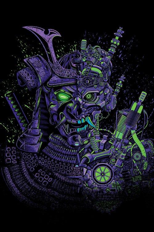 Robotic Samurai by Alberto Perez wall art