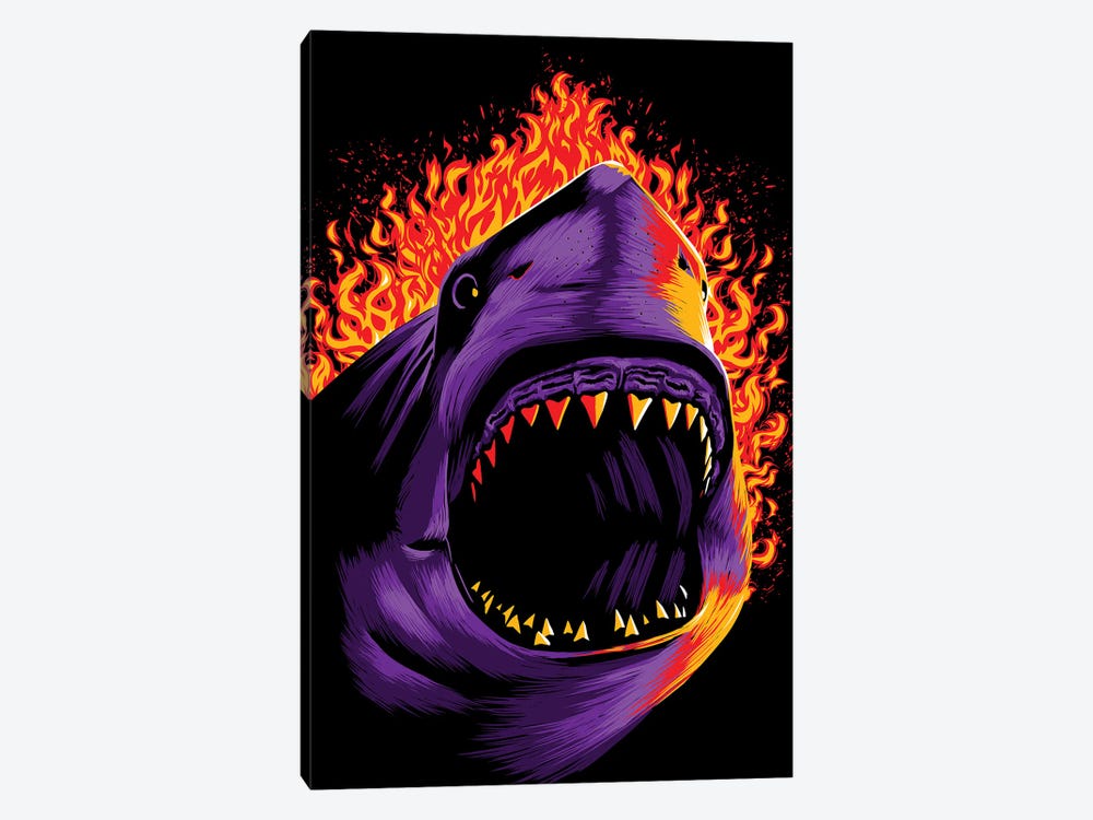 Fire Shark by Alberto Perez 1-piece Canvas Print