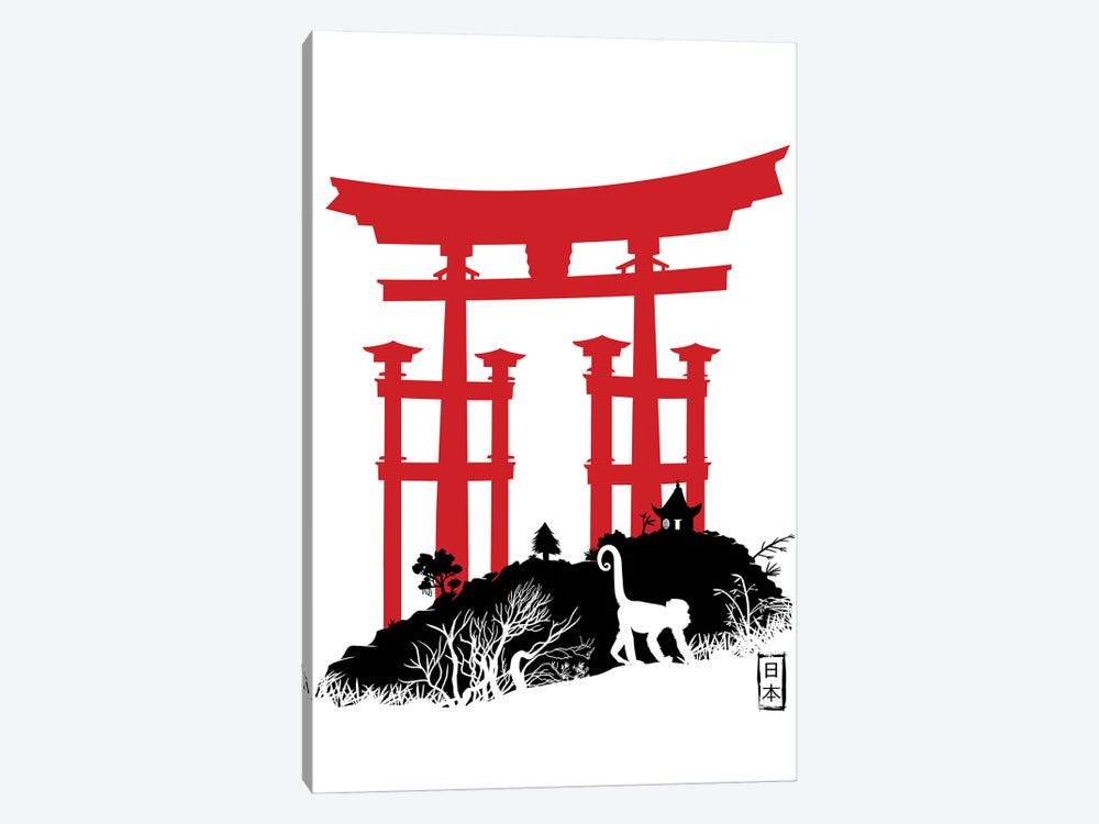 Red Torii In Japan by Alberto Perez 1-piece Canvas Art