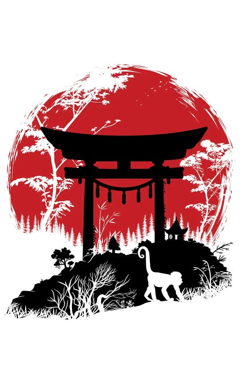 Japanese Torii Under The Sun