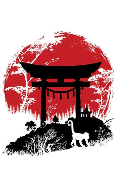 Primates: Japanese Torii Under The Sun by Alberto Perez
