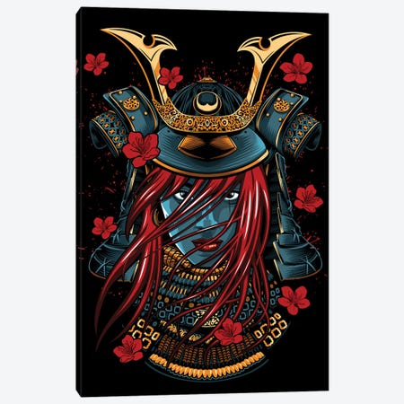 Redhead Girl Samurai Canvas Print #APZ718} by Alberto Perez Canvas Art Print