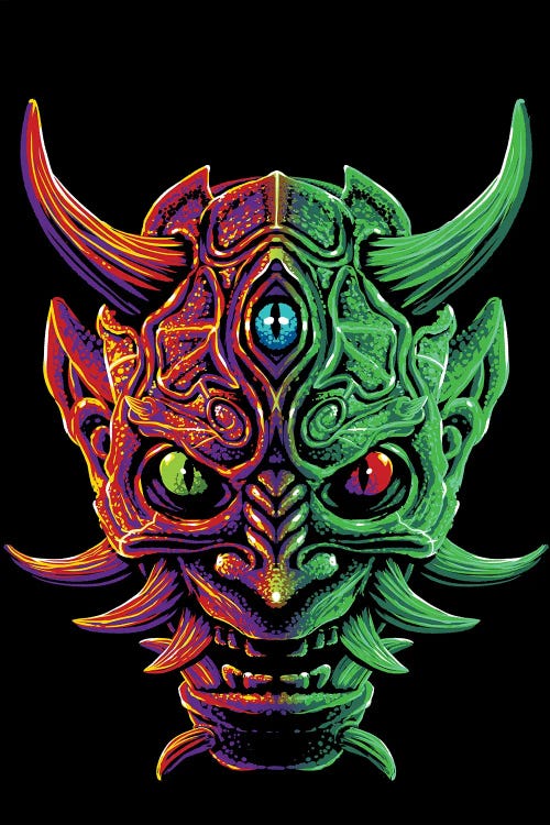 Demon With 3 Japanese Eyes by Alberto Perez wall art