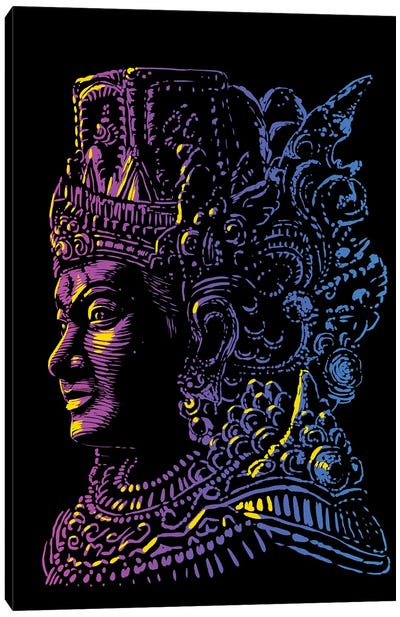 Retro Hindu God Canvas Art Print - Hinduism Art