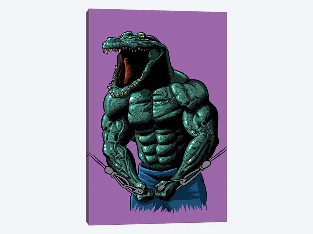 Crocodile Training by Alberto Perez 1-piece Canvas Print