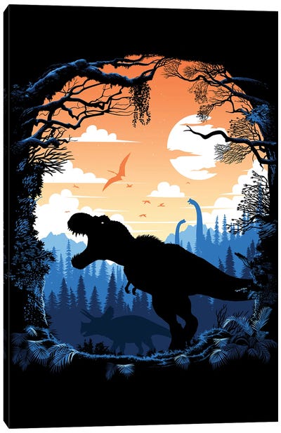 Rex Canvas Art Print - Tyrannosaurus Rex Art