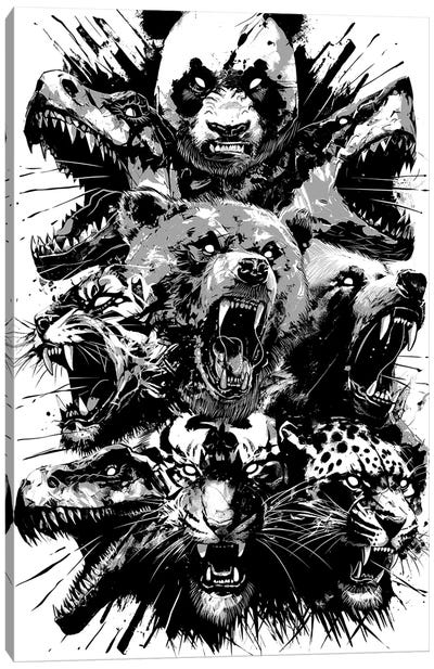 Wild Animals Canvas Art Print - Grizzly Bear Art